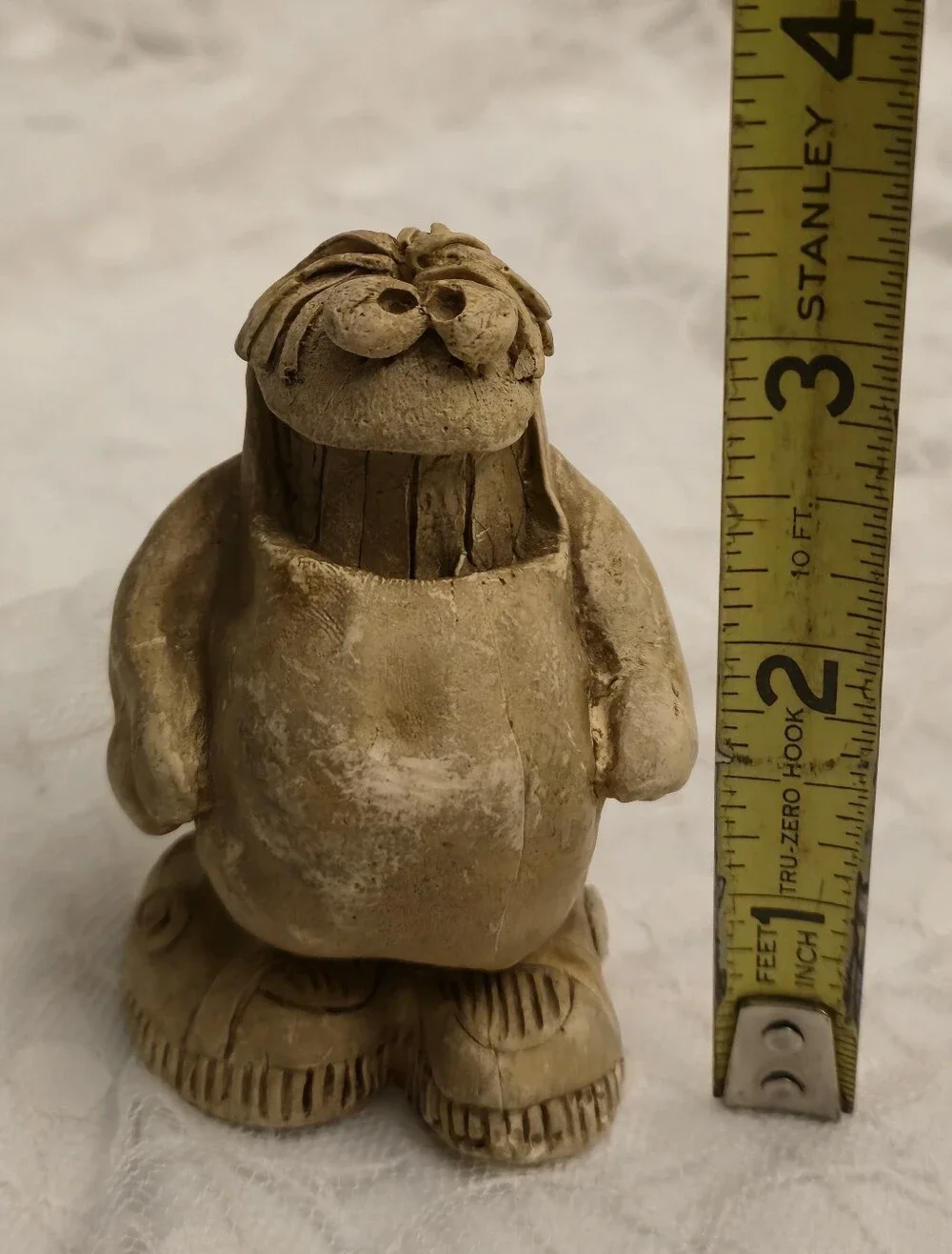 Rustic / Vintage 1976 Cream Garden Gnome Figurine - Home Accent. HE'S ADORABLE